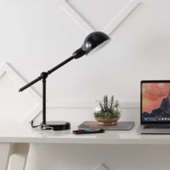 20.25" Curtis Vintage Industrial Iron Adjustable Dome Shade Task Lamp With USB Charging Port (Includes LED Light Bulb) - JONATHAN Y -Adesso Sales Store GUEST 870a05f8 f035 4045 8b42 cec691e8c3d6