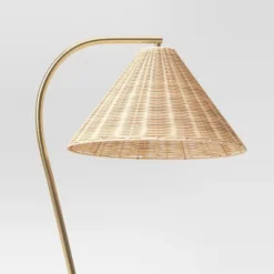 Gooseneck Floor Lamp With Natural Shade - Threshold™ -Adesso Sales Store GUEST 88390ce5 6f99 4759 8590 a08074c6f149