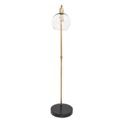 Metal And Wood Floor Lamp With Glass Globe Shade Gold - Storied Home -Adesso Sales Store GUEST 8875eb27 3b53 43b2 a17e f1f6e6ffc461