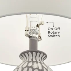 360 Lighting Carlton Modern Table Lamps 28 1/4" Tall Set Of 2 Gray Wash Off White Fabric Drum Shade For Bedroom Living Room Bedside Nightstand Office 11 360 Lighting Carlton Modern Table Lamps 28 1/4" Tall Set Of 2 Gray Wash Off White Fabric Drum Shade For Bedroom Living Room Bedside Nightstand Office -Adesso Sales Store GUEST 89972654 ffcd 40a3 95cd 26d0c7caec88