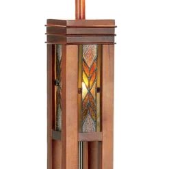 Robert Louis Tiffany Mission Floor Lamp With Nightlight 62.5" Tall Walnut Wood Column Stained Glass Shade For Living Room Reading Bedroom 10 Robert Louis Tiffany Mission Floor Lamp With Nightlight 62.5" Tall Walnut Wood Column Stained Glass Shade For Living Room Reading Bedroom -Adesso Sales Store GUEST 8a89eb73 3c36 4830 bc68 0d6923c88f8a