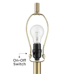 360 Lighting Camile Modern Table Lamps 25" High Set Of 2 Brass Metal With USB Charging Port Oatmeal Drum Shade For Bedroom Living Room Bedside Desk -Adesso Sales Store GUEST 8b6018b5 158e 4a4f 83c2 4d74014f135d