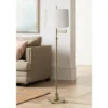 360 Lighting Swing Arm Floor Lamp 70" Tall Antique Brass White Mica Paper Drum Shade For Living Room Reading Bedroom