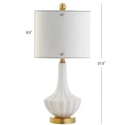 21.5" Ceramic Parker Mini Table Lamp (Includes LED Light Bulb) White - JONATHAN Y -Adesso Sales Store GUEST 8e028315 441c 4f81 9b8c adef666be519