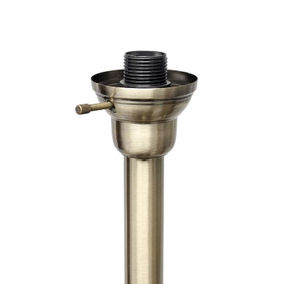 3 Light Floor Lamp With Scalloped Glass Shade Antique Brass - Elegant Designs 7 3 Light Floor Lamp With Scalloped Glass Shade Antique Brass - Elegant Designs - Image 7