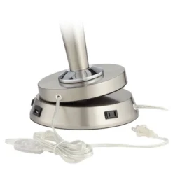 360 Lighting Modern Table Lamp With USB And AC Power Outlet Workstation Charging Base 24.5" High Brushed Nickel Droplet Living Room Desk Bedroom -Adesso Sales Store GUEST 8e6da45d 7a10 4f3a 89c2 a74d22335ff4