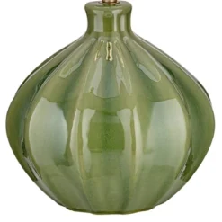 360 Lighting Modern Table Lamp With USB Charging Port 20.5" High Green Ribbed Ceramic Oatmeal Fabric Drum Shade For Bedroom Desk (Color May Vary) -Adesso Sales Store GUEST 8f194dbf 7f26 40f8 bcd4 0711d37b077e