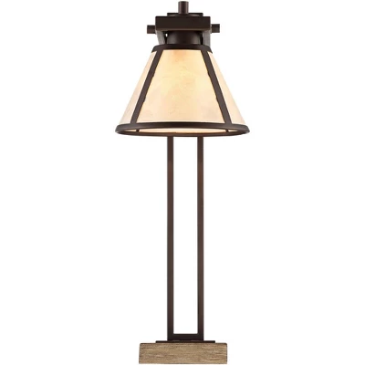 Franklin Iron Works Maricopa Rustic Farmhouse Desk Lamp 21 1/4" High Bronze Metal With USB And AC Power Outlet Mica Shade For Bedroom Living Room Home 8 Franklin Iron Works Maricopa Rustic Farmhouse Desk Lamp 21 1/4" High Bronze Metal With USB And AC Power Outlet Mica Shade For Bedroom Living Room Home - Image 8