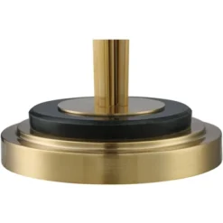 Possini Euro Design Palisade Modern Floor Lamp 64" Tall Satin Brass Metal Trimmed Fabric Tapered Drum Shade For Living Room Bedroom Office House Home -Adesso Sales Store GUEST 90613203 295a 44c6 9cdf 6a57fc9f95c5