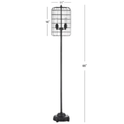 65" Odette Industrial Metal Floor Lamp (Includes Light Bulb) Black - JONATHAN Y -Adesso Sales Store GUEST 919d3b53 f094 4e13 89f0 7f302a83ecfb