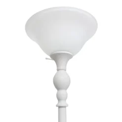 1 Light Torchiere Floor Lamp With Marbleized Glass Shade White - Elegant Designs -Adesso Sales Store GUEST 91bd1e73 8f38 406c 9552 1698ad9aba0c