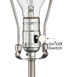 Possini Euro Design Modern Table Lamp With USB Outlet Reading Light LED 29.25" Tall Brushed Nickel Rectangular Off White Shade Bedroom Office -Adesso Sales Store GUEST 921e95c2 54c0 4393 8af9 c5486eca0224