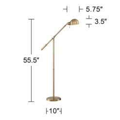 360 Lighting Traditional Pharmacy Floor Lamp With USB Charging Port 55" Tall Brass Dome Shade Adjustable Arm For Living Room Reading -Adesso Sales Store GUEST 93310f5f c54c 4d83 a526 92e3f64ea8e5