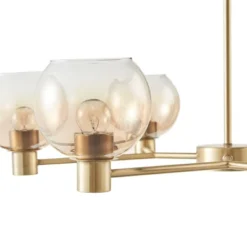 Blaire 6-light Ombre Globe Chandelier Antique Brass/Amber - Ink+Ivy -Adesso Sales Store GUEST 94c64735 f524 477f 8ef3 578b49dc57d5