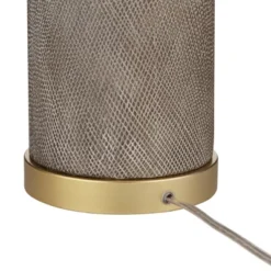 360 Lighting Gilson Modern Table Lamps 24 1/2" High Set Of 2 Gray Glaze Ceramic White Drum Shade For Bedroom Living Room Bedside Nightstand Office -Adesso Sales Store GUEST 95a9b8a9 2930 4792 8828 efd351ad2309