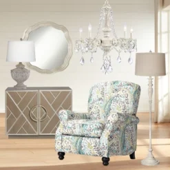 Kathy Ireland Chateau De Conde Antique Rubbed White Pendant Chandelier 26" Wide French Crystal 5-Light Fixture For Dining Room House Kitchen Island -Adesso Sales Store GUEST 95b51efb 58ed 4141 ba62 1a3b3fb2f9ff