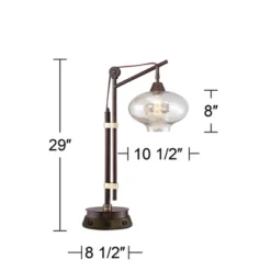 Franklin Iron Works Industrial Desk Table Lamp With USB And AC Power Outlet Workstation Charging Base 29" Tall Bronze Cognac Glass Office 11 Franklin Iron Works Industrial Desk Table Lamp With USB And AC Power Outlet Workstation Charging Base 29" Tall Bronze Cognac Glass Office -Adesso Sales Store GUEST 962515bb ae6e 4e49 ad30 8f29b650966e