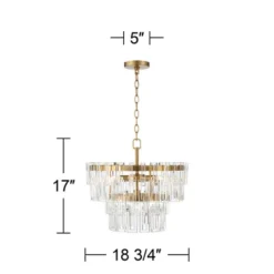 Vienna Full Spectrum Luxum Burnished Brass Chandelier 18 3/4" Wide Modern Tiered Crystal 6-Light Fixture For Dining Room House Foyer Kitchen Island -Adesso Sales Store GUEST 972fa7ad 519e 4cb5 b583 4e99117a2928