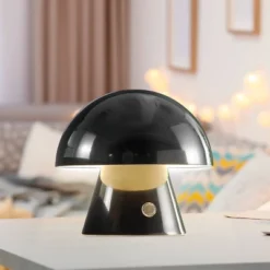 7" Porcini Contemporary Bohemian Rechargeable/Cordless Iron Integrated LED Mushroom Table Lamp - JONATHAN YFeb -Adesso Sales Store GUEST 9745649e 3fb3 4125 9110 553616e0e0e5