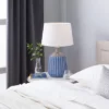 Coastal Ceramic Table Lamp Blue - Olivia & May