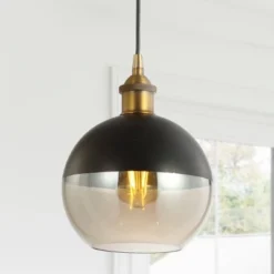 7.5" Metal Adjustable Nixon Drop Globe Pendant (Includes Energy Efficient Light Bulb) Brass - JONATHAN Y -Adesso Sales Store GUEST 999f600d 18ca 418b b87a 12ad88989c1c