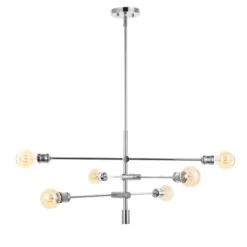 36" 6-Light Atlas Modern Vintage Iron Arm-Adjustable LED Chandelier Chrome - JONATHAN Y 18 36" 6-Light Atlas Modern Vintage Iron Arm-Adjustable LED Chandelier Chrome - JONATHAN Y -Adesso Sales Store GUEST 9a93461b b6be 4001 adc1 de0e60eb0191