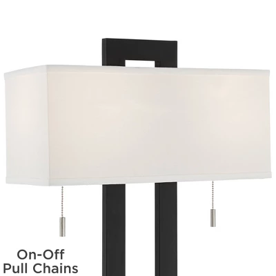 360 Lighting Neil Modern Table Lamp With White Marble Riser 26" High Two Tone USB Charging Port Rectangular Shade Bedroom For Bedroom Living Room Desk 1 360 Lighting Neil Modern Table Lamp With White Marble Riser 26" High Two Tone USB Charging Port Rectangular Shade Bedroom For Bedroom Living Room Desk