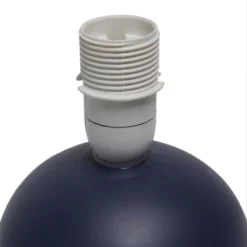 8.66" Petite Ceramic Orb Base Bedside Table Desk Lamp With Matching Tapered Drum Fabric Shade Blue - Creekwood Home -Adesso Sales Store GUEST 9b88cfe8 5f70 4d6e bc67 71d74b0898a7