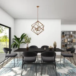 Modern Metal Chandelier With Link Style Chain Gold - Olivia & May -Adesso Sales Store GUEST 9d1e7925 1ee6 41dc 951e 6dc511a7bfc1