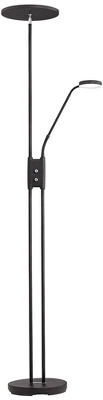 360 Lighting Taylor Modern Torchiere Floor Lamp With Side Light 72" Tall Satin Black LED Adjustable For Living Room Reading Bedroom Office House Home 8 360 Lighting Taylor Modern Torchiere Floor Lamp With Side Light 72" Tall Satin Black LED Adjustable For Living Room Reading Bedroom Office House Home - Image 8