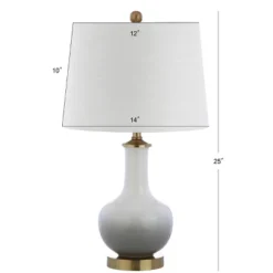 25" Gradient Ceramic/Brass Table Lamp White/Gray (Includes LED Light Bulb) - JONATHAN Y -Adesso Sales Store GUEST 9f524f20 ad2b 4066 a84a 0a3c413a35a9