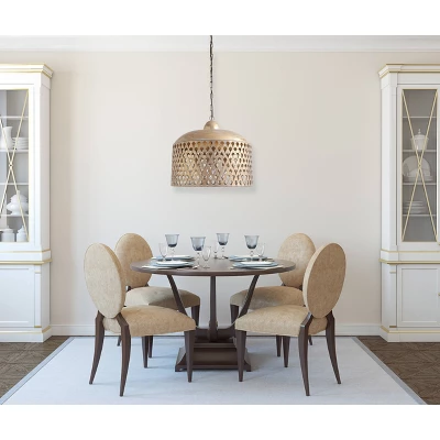 20.25" X 18.5" Metal Pendant Lamp Gold Finish - Storied Home 1 20.25" X 18.5" Metal Pendant Lamp Gold Finish - Storied Home