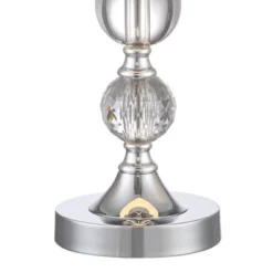 360 Lighting Solange Modern Table Lamps 25" High Set Of 2 Stacked Crystal Glass Silver White Tapered Drum Shade For Bedroom Living Room Nightstand -Adesso Sales Store GUEST a0d88960 849b 4305 9c4f 3b39fe469dfe