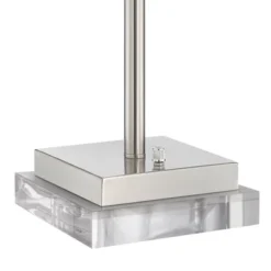 360 Lighting Andre Modern Table Lamps Set Of 2 With Square Risers 28 1/4" Tall Silver Metal USB And AC Power Outlet In Base White Drum Shade For Desk -Adesso Sales Store GUEST a153ef32 24ab 4fa1 8395 16c956d4203d