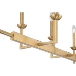 Possini Euro Design Kime Gold Linear Pendant Chandelier 50" Wide Modern 8-Light Fixture For Dining Room House Foyer Kitchen Island Entryway Bedroom -Adesso Sales Store GUEST a21e332e 6462 4fc2 96e1 8135f9c17571