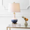 25" Ceramic/Brass Gradient Table Lamp (Includes LED Light Bulb) White - JONATHAN Y