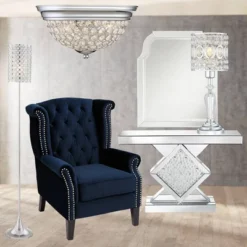 Possini Euro Design Faith Modern Ceiling Light Flush Mount Fixtures 11" Wide Set Of 2 Chrome 2-Light Crystal For Bedroom Kitchen Living Room Hallway -Adesso Sales Store GUEST a4905e02 2116 4c7b b077 1b4e62f92e0b