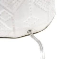 19" Contemporary Bohemian Ceramic Eyelet Pattern Floral Textured Bedside Table Lamp With Fabric Shade Off-White - Lalia Home -Adesso Sales Store GUEST a51c3c99 96e7 4892 a802 b834bba8eb6f