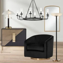 Possini Euro Design Modern Torchiere Floor Lamp LED 72" Tall Black Antique Brass White Glass Shade For Living Room Reading Uplight -Adesso Sales Store GUEST a5454be3 0820 435a b6b1 429848dce7f5