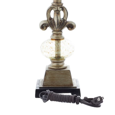 Polystone Buffet Lamp With Tapered Shade Gold - Olivia & May 4 Polystone Buffet Lamp With Tapered Shade Gold - Olivia & May - Image 4