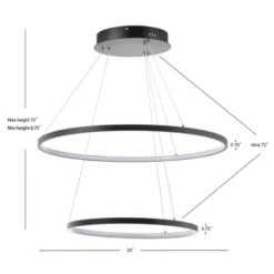 24" Metal Round Brice Chandelier (Includes Energy Efficient Light Bulb) Black - JONATHAN Y -Adesso Sales Store GUEST a5de8242 449c 4470 a2ec 12c47e2b153a