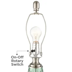 360 Lighting Julia Modern Table Lamp 26 1/2" High Green Glass White Drum Shade For Bedroom Living Room Bedside Nightstand Office Kids Family House -Adesso Sales Store GUEST a6be20f6 c3b1 45ac a643 ffbda47c5dc4