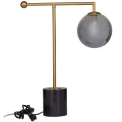 19" X 6" Metal Orb Desk Lamp With Marble Base Silver - Olivia & May -Adesso Sales Store GUEST a6ddfc02 31a2 4978 9c72 2c8cbcaea54a