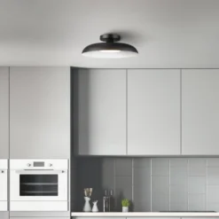 1-Light LED Integrated Matte Black Flush Mount Ceiling Light - Globe Electric -Adesso Sales Store GUEST a9018b6e 074d 4120 b830 ba7559330986