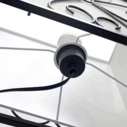 Etagere Organizer Wood Accented Storage Shelf And Wine Rack With Linen Shade Floor Lamp Black - Elegant Designs -Adesso Sales Store GUEST a99b9a83 6ff0 463a 952b 2563016b8375