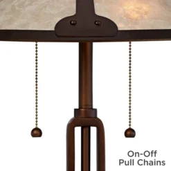 Franklin Iron Works Samuel Industrial Desk Lamp 20" High Rubbed Bronze With USB Charging Port Natural Mica Shade For Bedroom Living Room Bedside Desk -Adesso Sales Store GUEST ab629bb9 af69 4967 9eff c64bd284bd4a