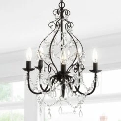 17" LED Crystal Maura Chandelier Black - Jonathan Y 7 17" LED Crystal Maura Chandelier Black - Jonathan Y -Adesso Sales Store GUEST abcb8c43 778e 4e57 b93e d3f3ac35c019