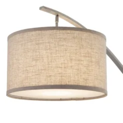 FC Design 71.5" Tall Drum Shade Arched Floor Lamp With Unique Black Wood Pole And Metal Base -Adesso Sales Store GUEST ac424774 7d20 4cf4 92bd 29c792f3ea1f