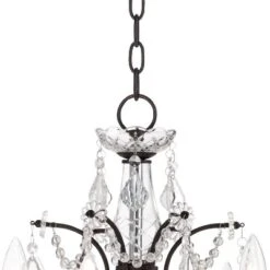 Vienna Full Spectrum DeMallo Dark Bronze Chandelier 26" Wide French Scroll Arm Clear Crystal 6-Light Fixture For Dining Room Home Foyer Kitchen Island -Adesso Sales Store GUEST ac4835ce d7da 4b90 bd47 cd30346d6ffd
