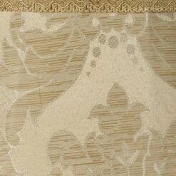 360 Lighting Vintage Chic Floor Lamp 60" Tall Antique White Washed Ivory Brocade Fabric Bell Shade For Living Room Reading Bedroom Office